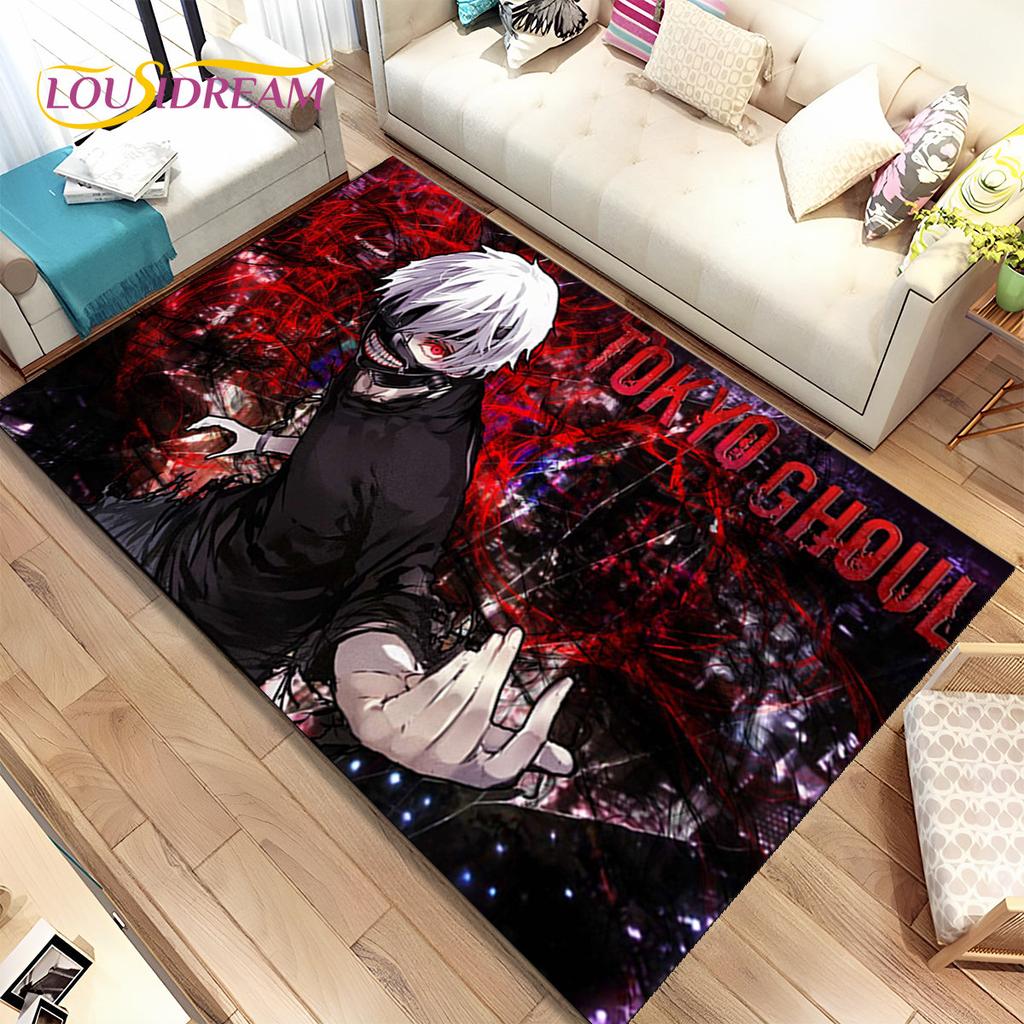 Japan Anime Tokyo Ghoul Cartoon Area Rug,Carpet for Home Living Room Bedroom Sofa Doormat Kitchen Decor,kids Non-slip Floor Mat