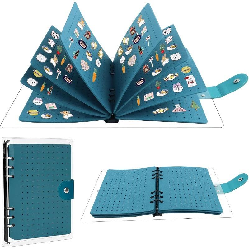 

Dust-proof Display Books Medal Felt Storage Book Metal Badge Collection Medal Organize Portable Brooch Storage 23.7x18x2.5CM озеро синий
