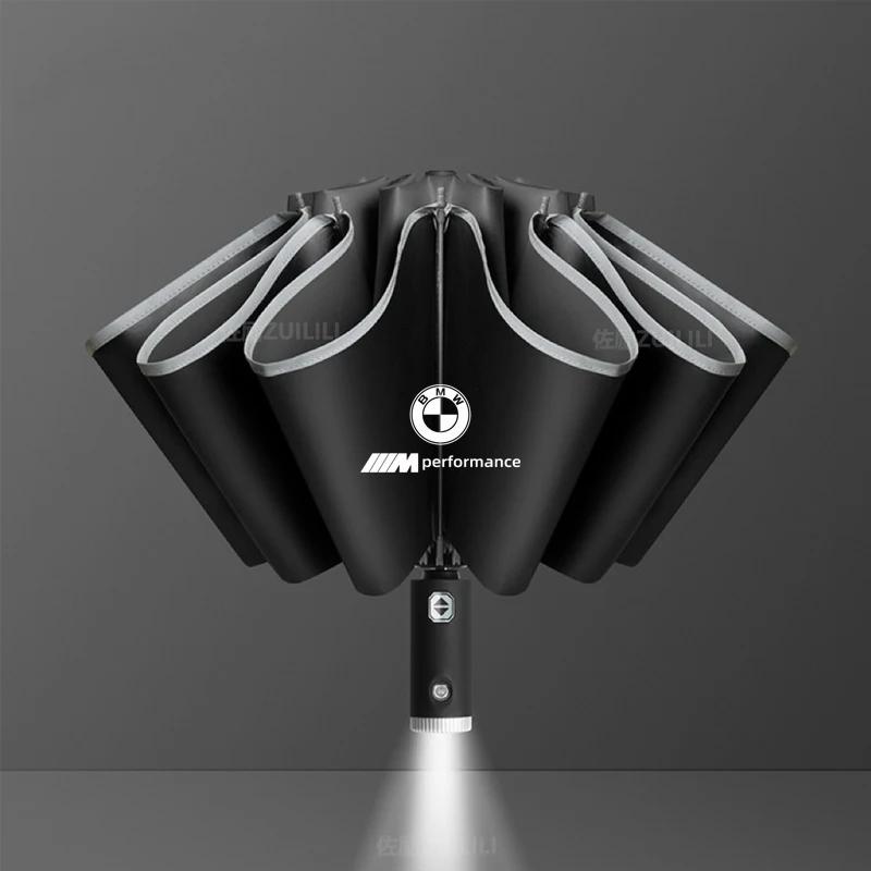 Samochodowy LED Wiatroszczelny Składany Parasol Przeciwsłoneczny Dla BMW M Motorsport X1 X3 X4 X5 E39 E46 E60 E90 F10 F20 F30 G20 G30