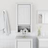 Vidaxl White Berg Bathroom Wall Cabinet, 40X27X71.5, Solid Pine