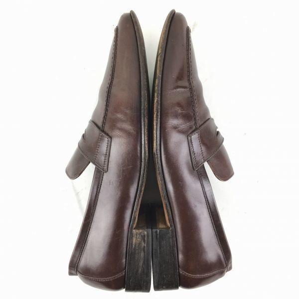 Salvatore Ferragamo Herrenschuhe Loafer Mokassin Slipper Braun Größe 9D 27.0-27.5 Made in Italy(GEBRAUCHT)