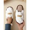 Plush Slippers for Women In Autumn and Winter, Anti Slip for Outdoor Wear, Thick Soled for Indoor Use, Fuzzy Cotton Slippers, and Warm Cotton Slippers