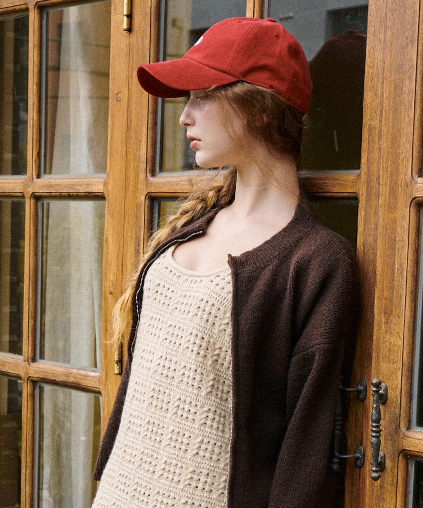 BELLOL Small B Logo Ball Cap Wine