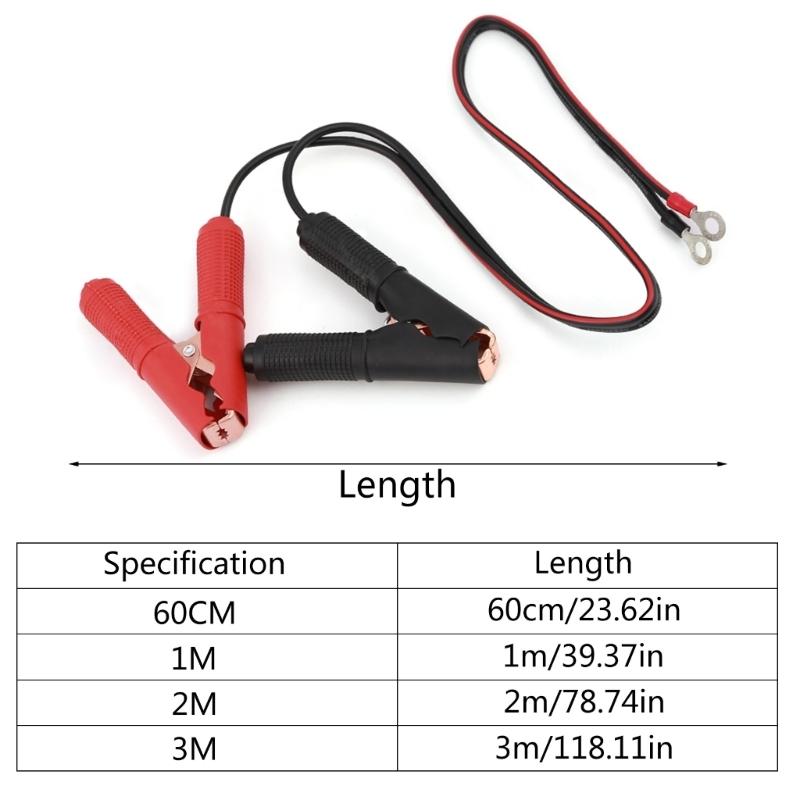 Upgraded 100Amp Car Battery Power Wire Line Cable Power Emergency Line with Jump Starter Alligator Clamp Battery Inverter Cable