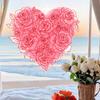 Valentine Day Pink Flower Heart Static Cling Window Sticker for Home Decor Bedroom Living Room Study Festival Decoration