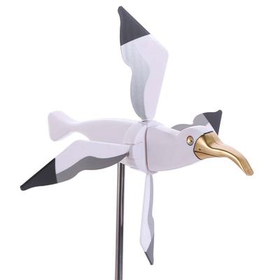 Weatherproof Seagull Windmill Fade Resistant Stable Bird Wind Spinners Plastic Decorative Bird Shape Windmill Spinners