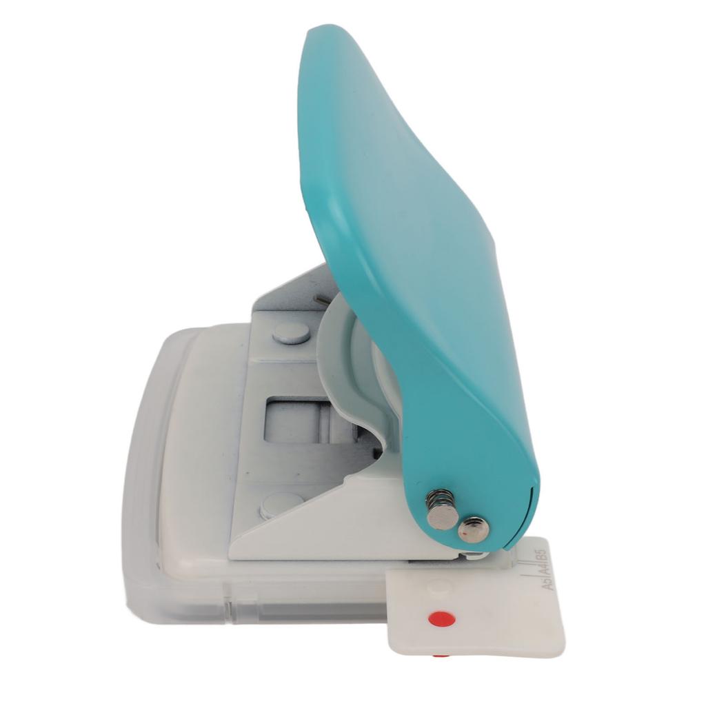 Hole Punch Metal Body Incisive Plastic Bottom Pad 10 Holes Handheld Paper Punch for Bookbinding Documentation