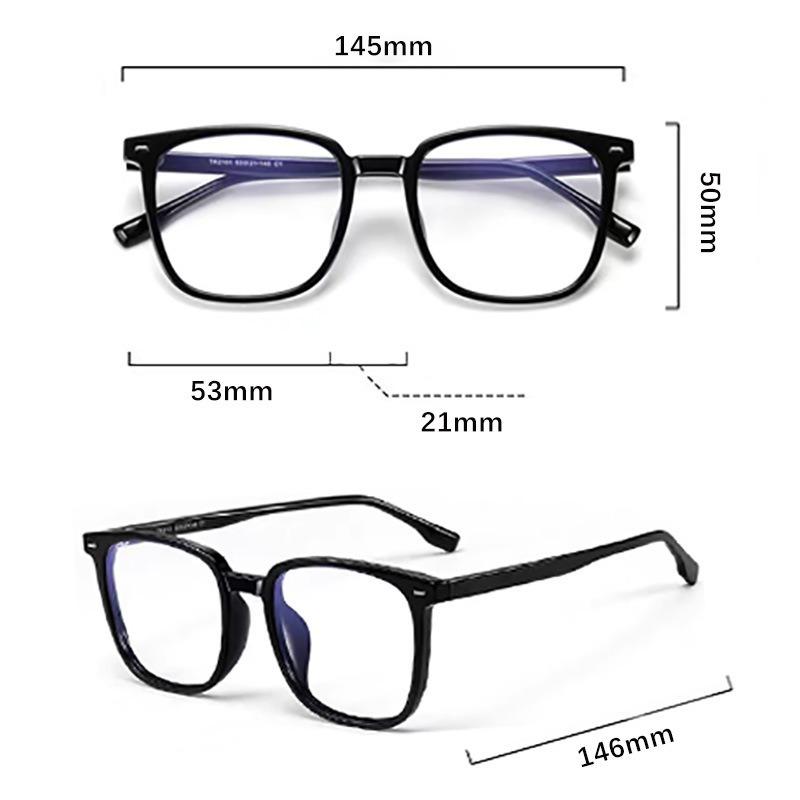 1Pcs Vintage Square Frame Computer Glasses Women Men Anti Blue Eyewear  Simple Design Flat Mirror eyewear