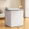 Grey Striped Large Capacity Zipper Storage Bag Dustproof Portable Pouch for Home Bathroom Towel Classification Organization