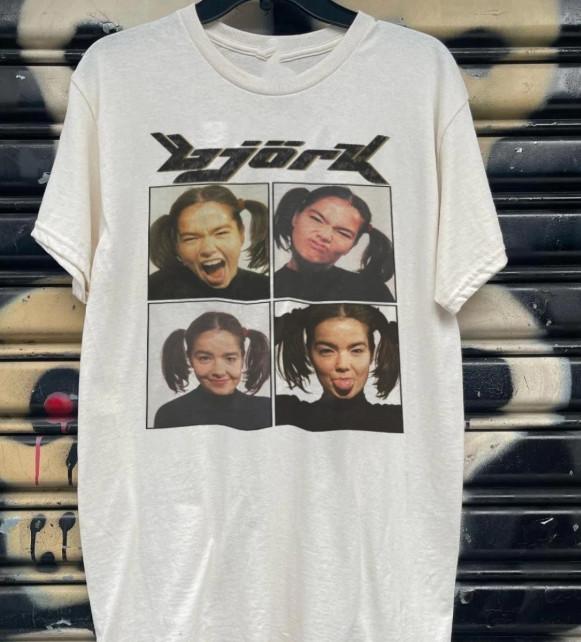 Bjork Tour Tshirt Bjork Graphic White Short Sleeve Unisex T shirt S-5XL Unisex T-Shirt S