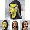 Halloweenowa Maska Wiedźmy Lateksowa Straszna Twarz Kostium Na Imprezę Dekoracja