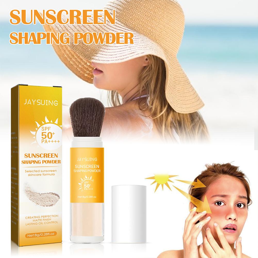 1 szt. Wodoodporny Puder Słoneczny SPF50 Sunblock Ochrona Skóry Niewidoczne Pory Blokada Słoneczna Kontrola Oleju do Pielęgnacji Twarzy