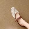 Fashion 2025 New Weave Women Mid Heels Slippers Summer Fashion Trend Chunky Pumps Pump Mesh Breathable Flip Flops Slides Women Slippers