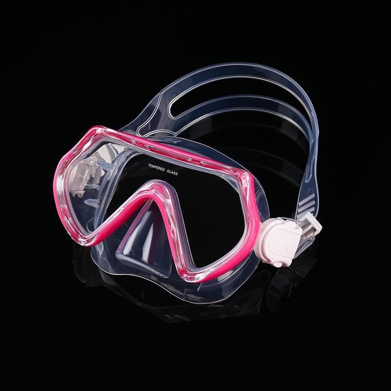 Maschera da Immersione in Silicone per Bambini e Adulti con Snorkel - Lente in Vetro Temperato HD, Montatura Grande