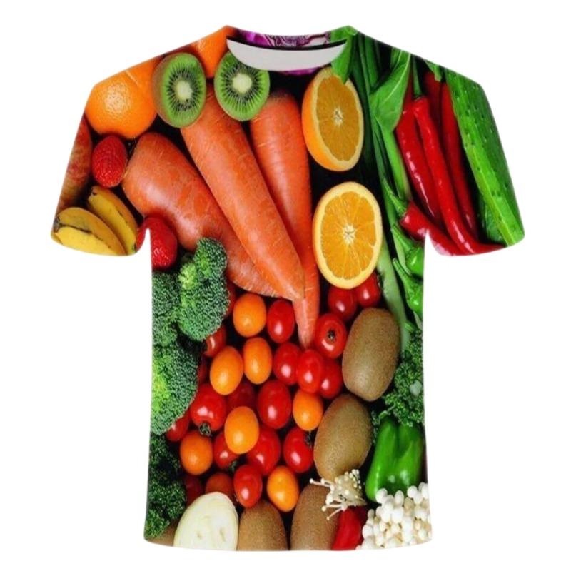 

Summer 3D Vegetable Chilli Print Men s T-Shirt Outdoor Casual Breathable Quick Dry Short Sleeve Fashion Unisex Men s Clothing XXS