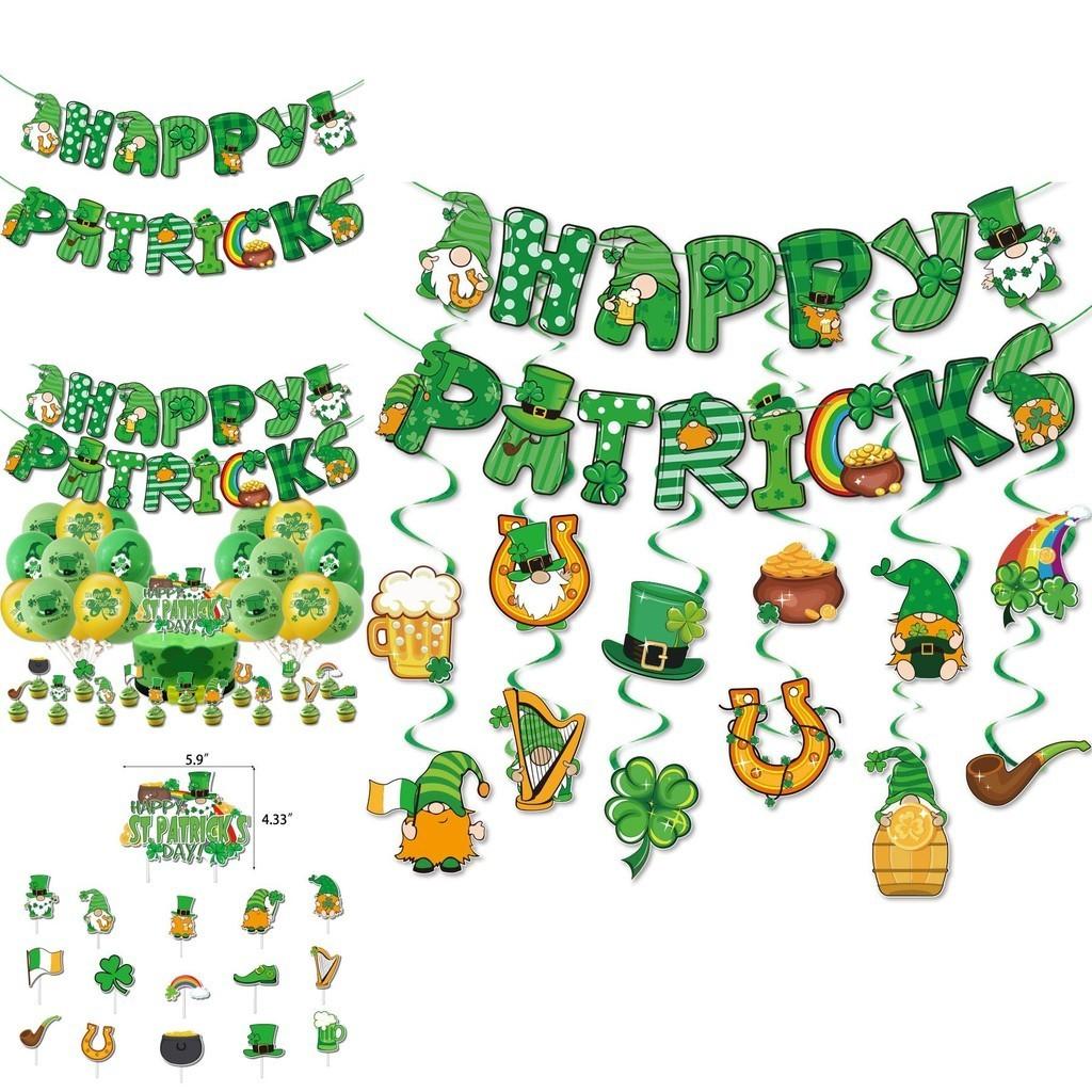 Irish St. Patrick's Day Decorations W/shamrock Ornaments Accessories