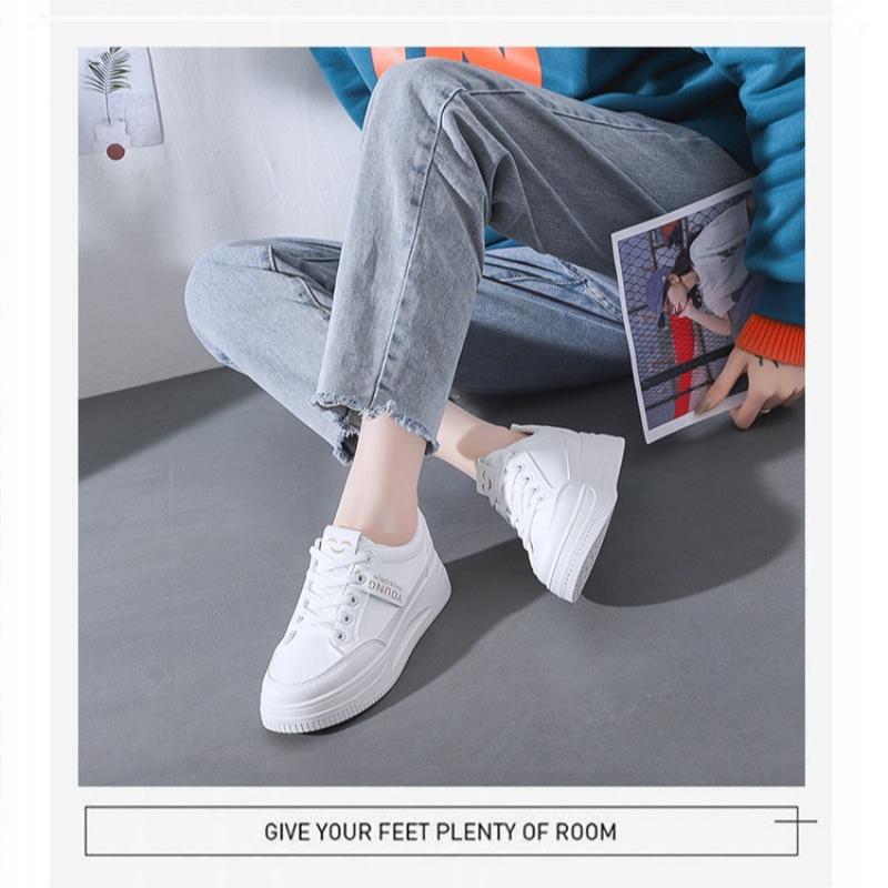 Fashion Women Summer Casual Shoes Platform Sneakers Breathable Mesh White Shoes Korean Style