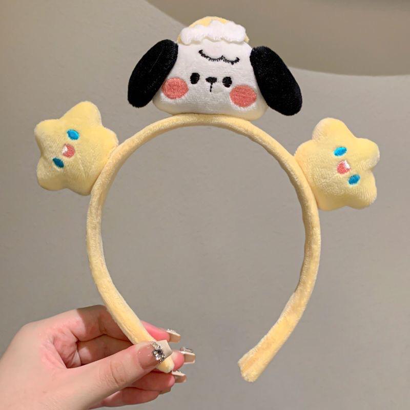 Cartoon Plush Headband: Cute Hair Accessory for Women & Kids, Perfect for Face Washing