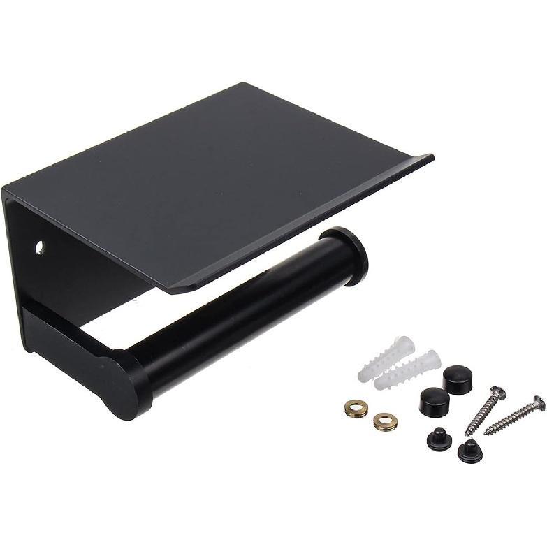 Toilet Roll Holder for Bathroom Decor Bathroom Toilet Towel Paper Holder Phone Holder Wall Mount WC Rolhouder Paper Holder with Shelf Towel Rack