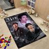 Idol Jin Stylish Black Fashion Indoor Rug Soft Texture Nonslip Carpet For Bathroom Kitchen Home Party Decor Valentine'S Day Gift