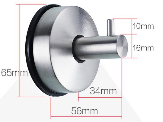 Stainless Steel 304 Nickle Brushed Vacuum Suction Cup Hooks Shower Hook Wall Hook Removable for Bathroom Kitchen Bedroom