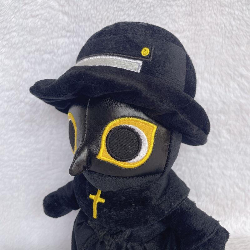 Halloween Luminous Doll Plague Crow Bird Beak Doctor Death Glowing Ghost Doll Plush Toy