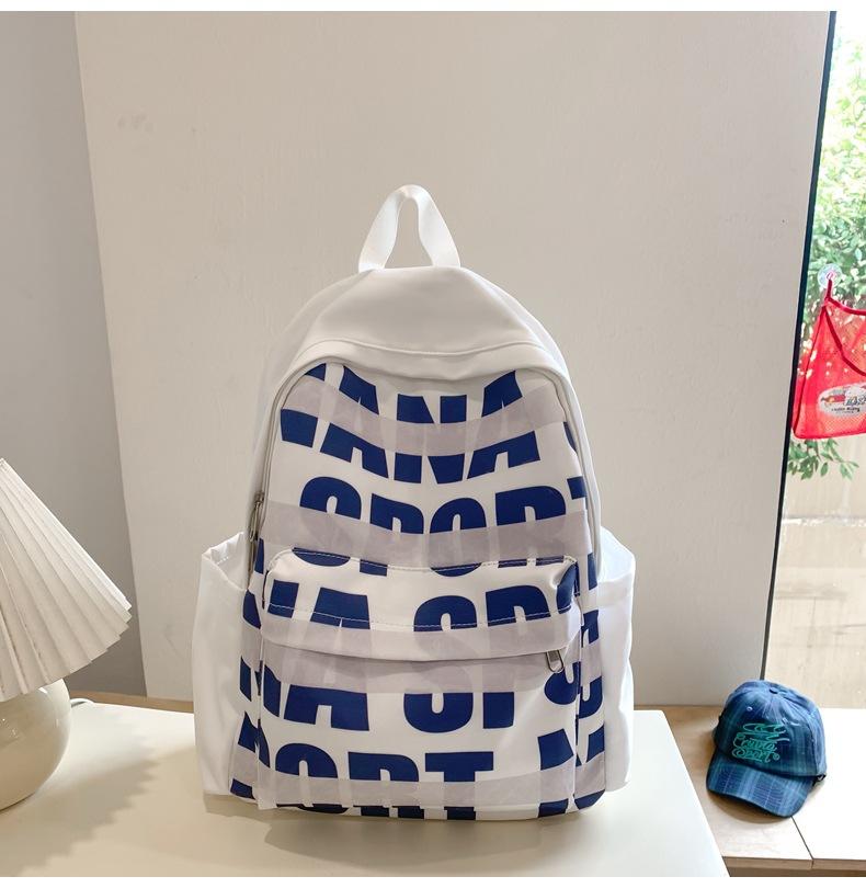 Student Schoolbag Female Letter Print Backpack High School Student Large Capacity Backpack
