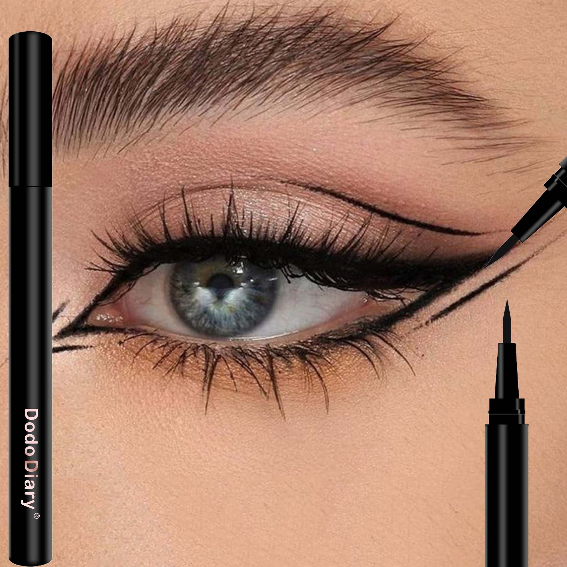 Smooth Liquid Fast Drying Eyeliner Pen No Ink Leakage Durable Not Easy To Smudge Eyeliner Waterproof Eyeliner Liquid Soft Black чёрный
