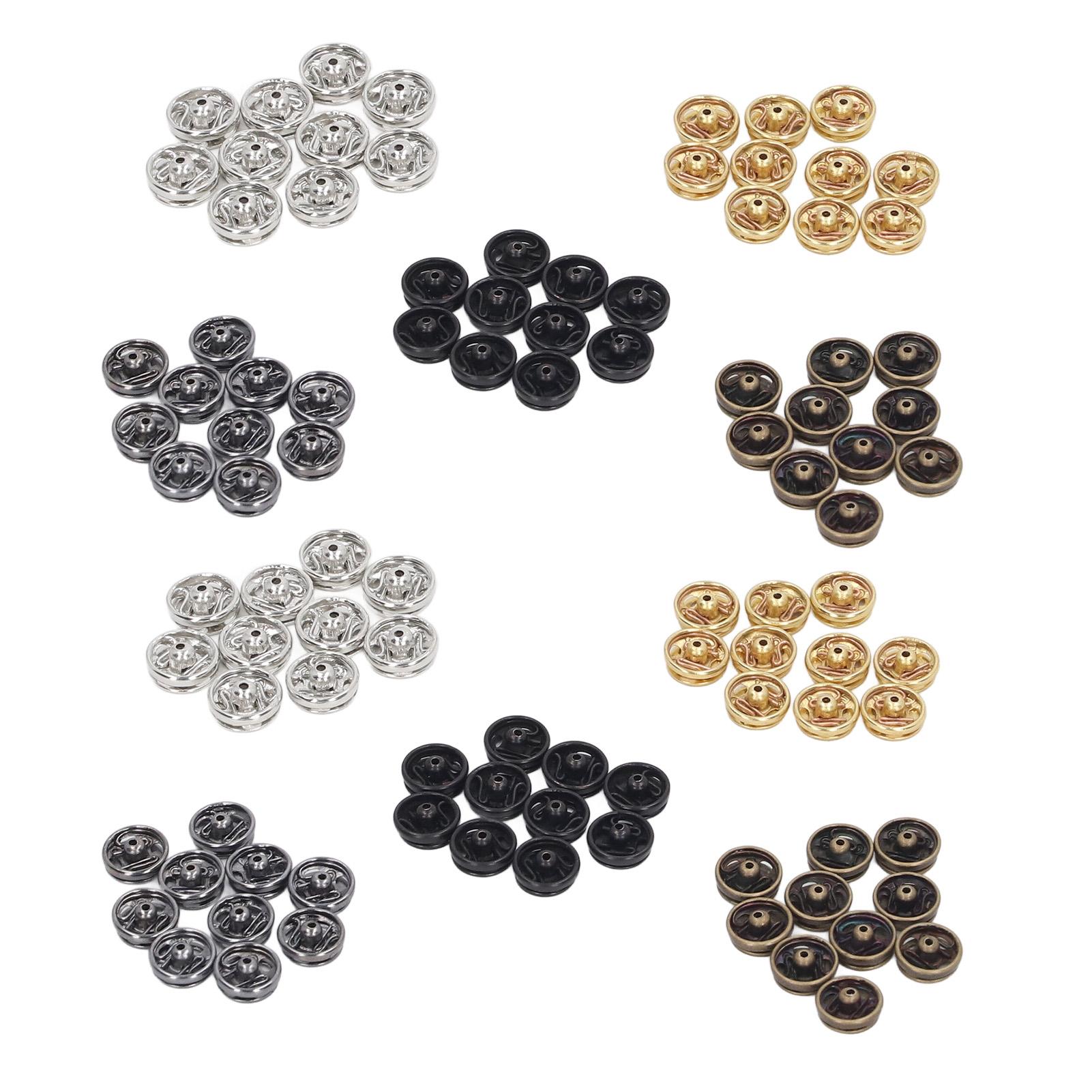 

100pcs 5mm Mini Snap Buttons Fasteners 5 Colors Rust Prevention Light Weight Miniature Snap Buttons Doll for Women Men