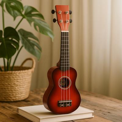Ukulele 4 String Natural Sunburst Finish Handcrafted Indonesian