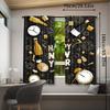 2pcs Happy New Year  Contemporary Polyester Curtains   Rod Pocket   Woven   Semi-Sheer   Decorative All-Season for Bedroom   Livi