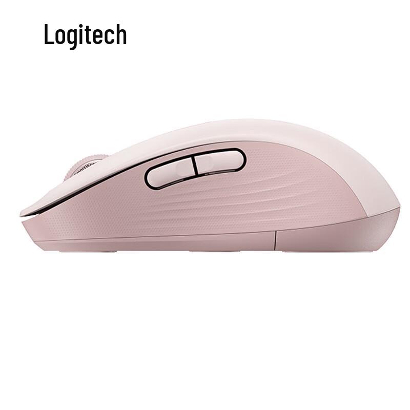 Logitech M650M Wireless Bluetooth Silent Mouse - Pink for Medium-Small Hands