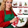Christmas Kitchen Towels 5 Pieces Festive Dishcloth Santa Claus Elk Snowman Gnome Christmas Towels for Holiday Party Home Dining