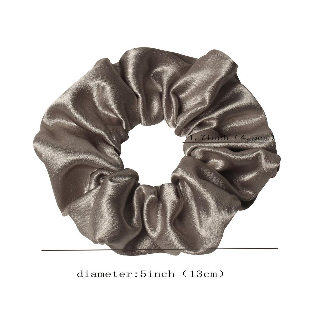 3 Pack Scrunchies for Women Hair Ties Bands Satin Hair Scrunchies for Girls Thick Curly Hair Ponytail Holders Cute Pony Tails