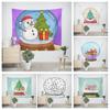 Christmas New Year Crystal Ball Snowman Christmas Tree Pattern Living Room Bedroom Decorative Tapestry
