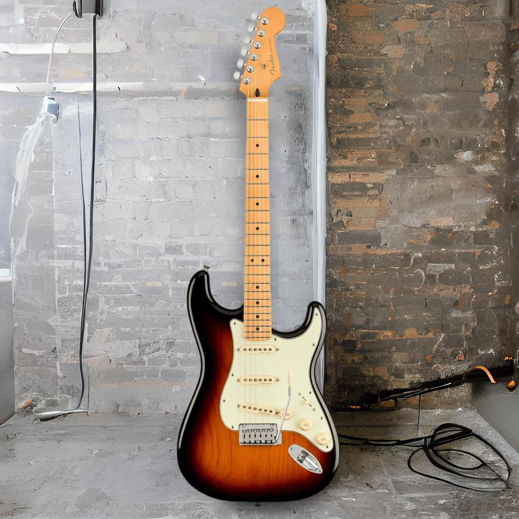 Fender Electric Guitar Player Plus Maple Sunburst Stratocaster®, Fingerboard, 3-Color