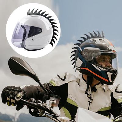 Rubber Dirt Biker Motocross Personalized Cockscomb Helmet Strips Horns Stickers Decoration Accessories Decal D3O4