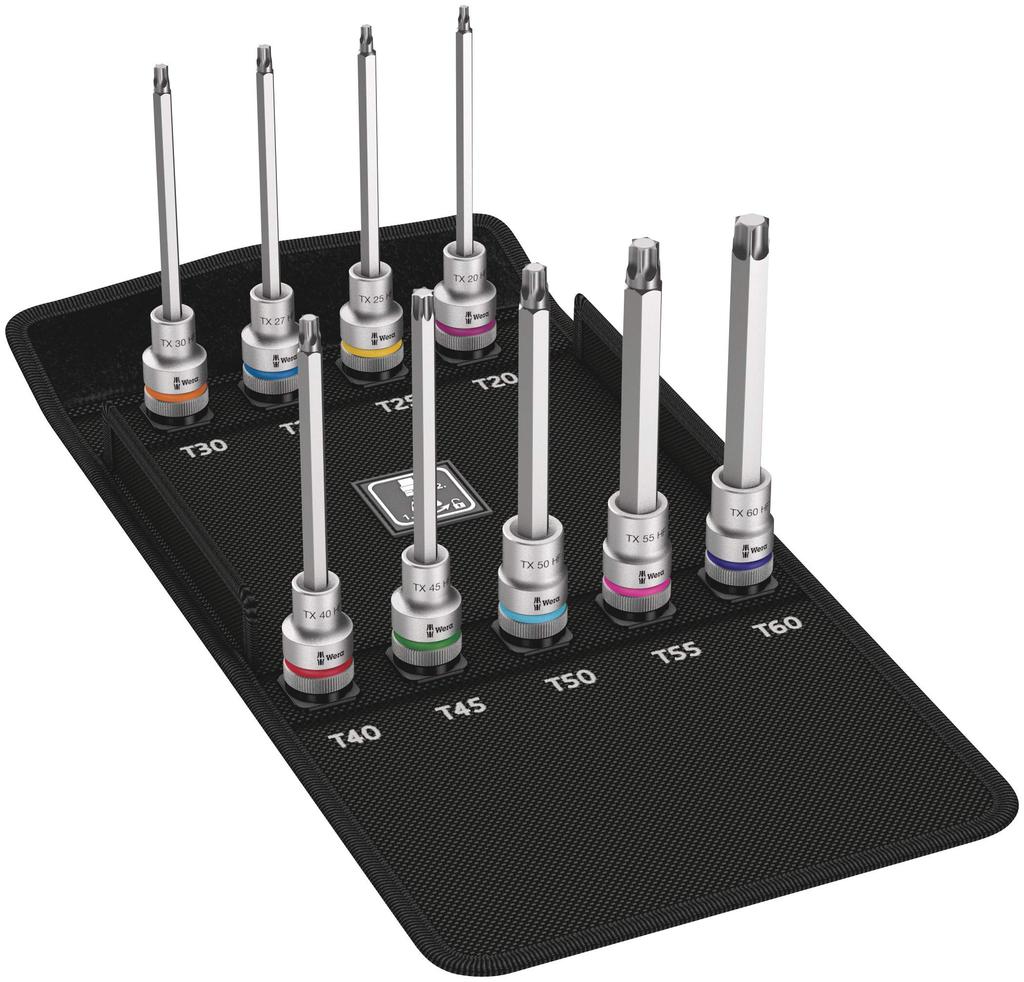 Wera 05004212001 Torx Bit Socket 8767 C HF 3 Retention Function Set Import from 1/2" 9-Piece [Official Japan]