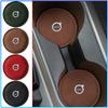 PU Leather Slot Non-slip Coaster Mat Car Cup Holder Pad For Volvo 240 C70 S40 S50 S60 S70 S80 S90 V40 V50 V60 V90 XC40 XC60 XC90 Vnl Truck