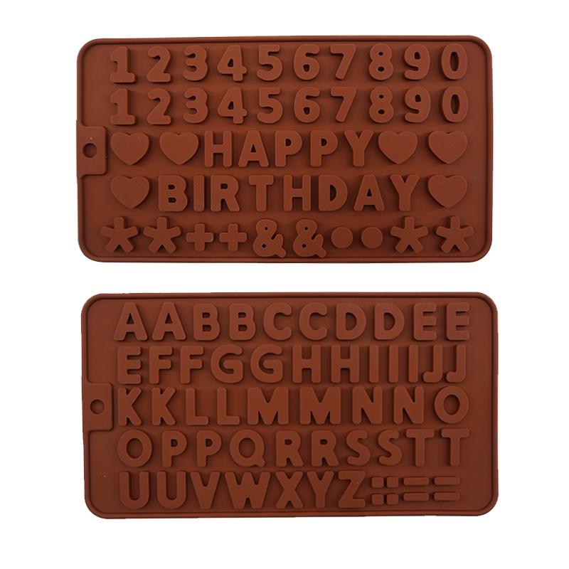 3D Russian Alphabet number Silicone Chocolate Mold Cake Decorating Tools Tray Fondant Molds Jelly Cookies Baking Mould Silicone