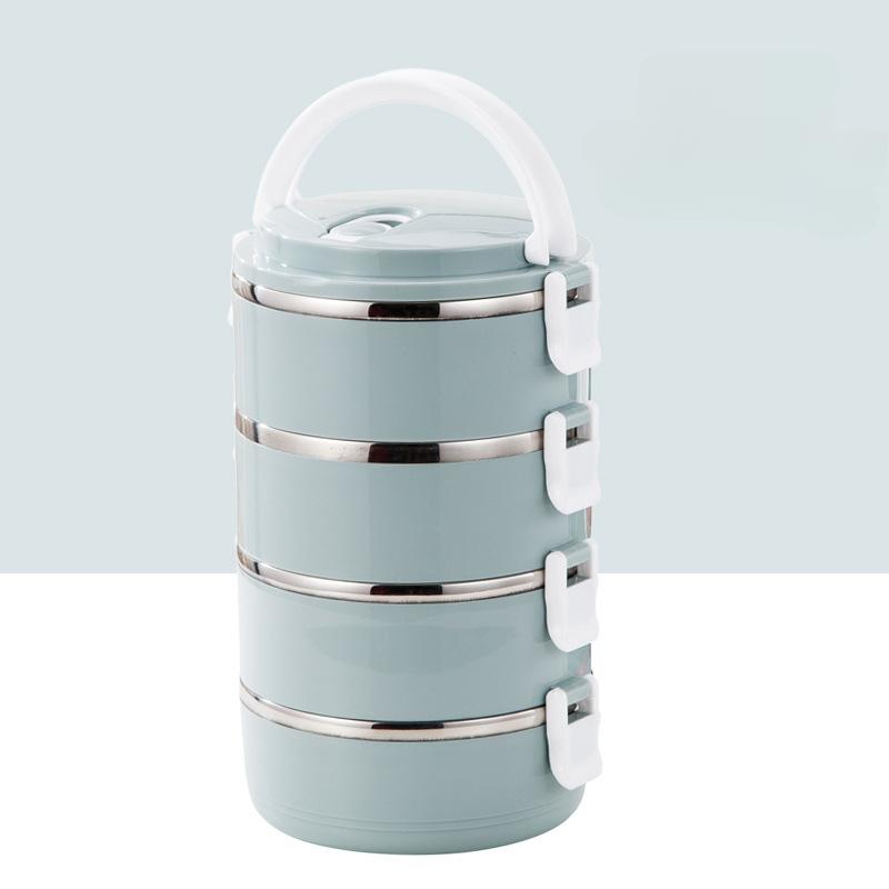 Double-Layer Insulated Stainless Steel Lunch Box for Office, School, Camping, and Picnic