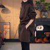 Women's Trendy Two-Piece Set: Thick High-Neck Sweatshirt & Short Skirt - Age-Defying Autumn/Winter Fashion