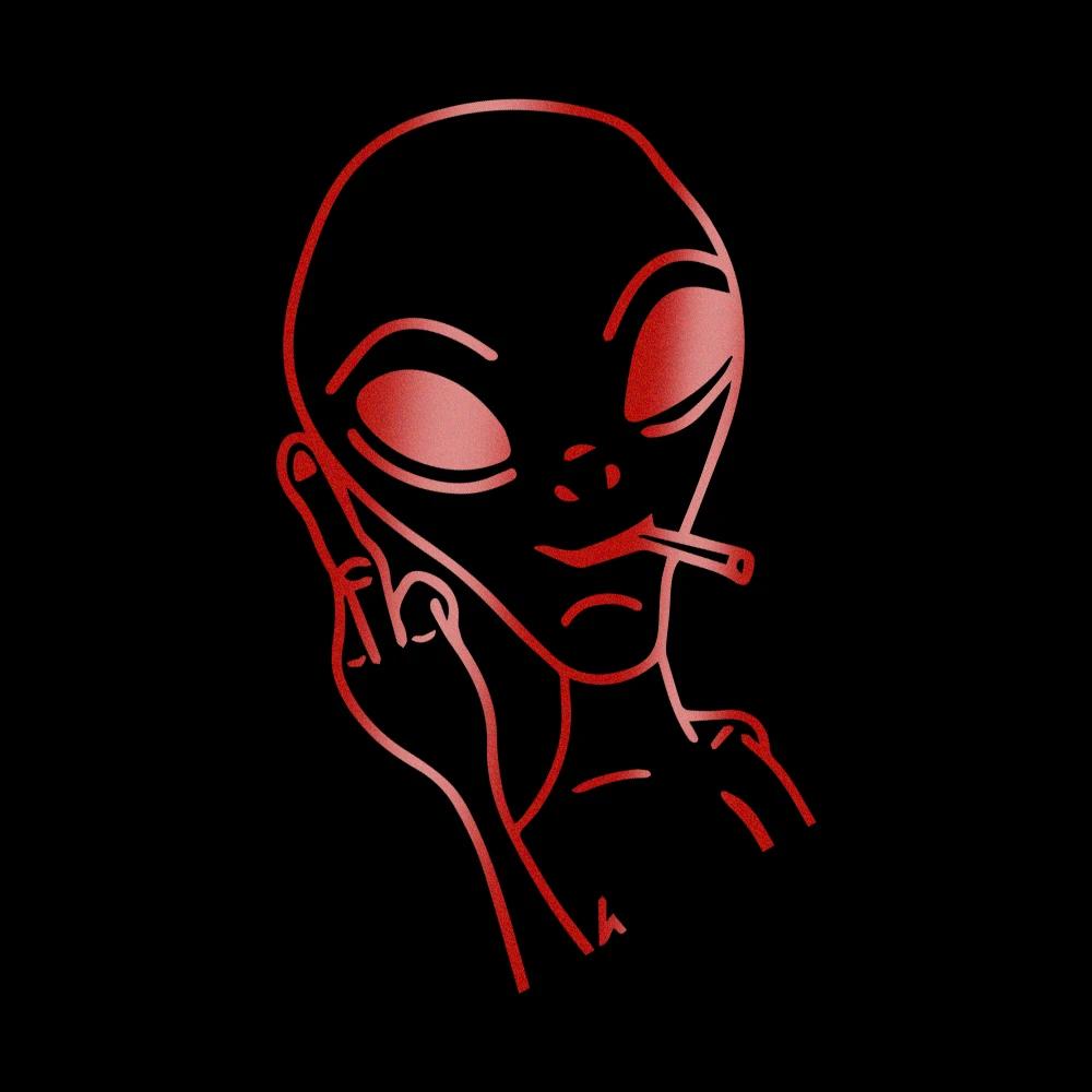 Alien Car Styling Reflective PVC Stickers Auto Whole Body Window Windshield Stickers Vehicles Motorcycle Exterior Accessories