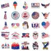 50pcs Independence Day Graffiti Creative Slogan Stickers: Waterproof Phone & Suitcase Decor