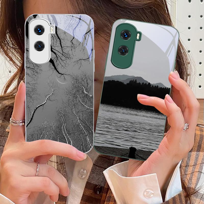 Personalized Lightning For Honor 200 90 8X 9X Pro Lite P50 P40 Nova 10 11i P60 Magic4 6 Mate 20 50 Tempered Glass Phone Case