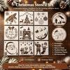 12/16Pcs Christmas Series Painting Stencils Reusable Washable For Watercolor Stone Graffiti And More