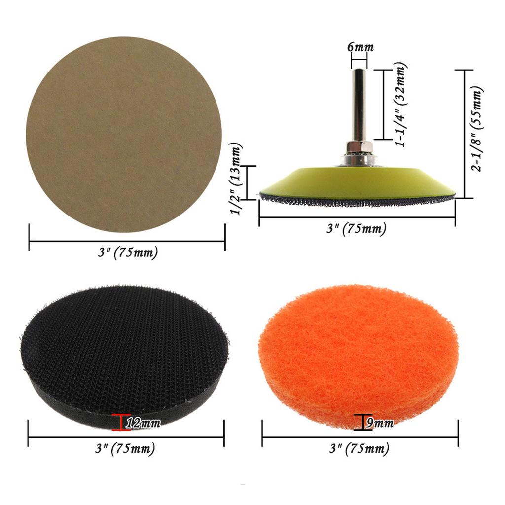 21PCs MultiGrit Sandpaper Pad Set Polishing Sanding Discs Auto Headlight Repair Tool Plastic Restoration Accessories