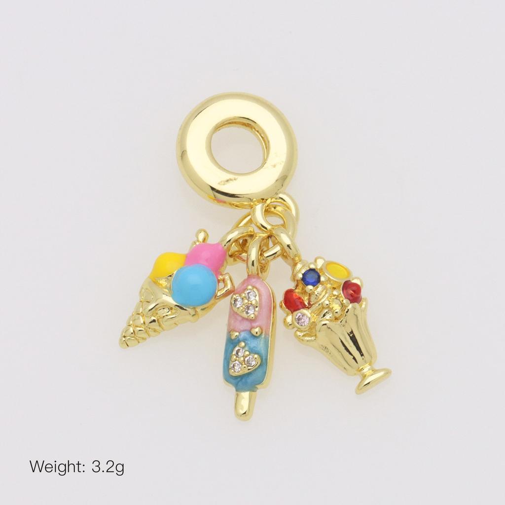 Cute Sweet Wind Boy Girl Balloon Bike Bike Cone Cat Dripping Panjiadora Bracelet Pendant