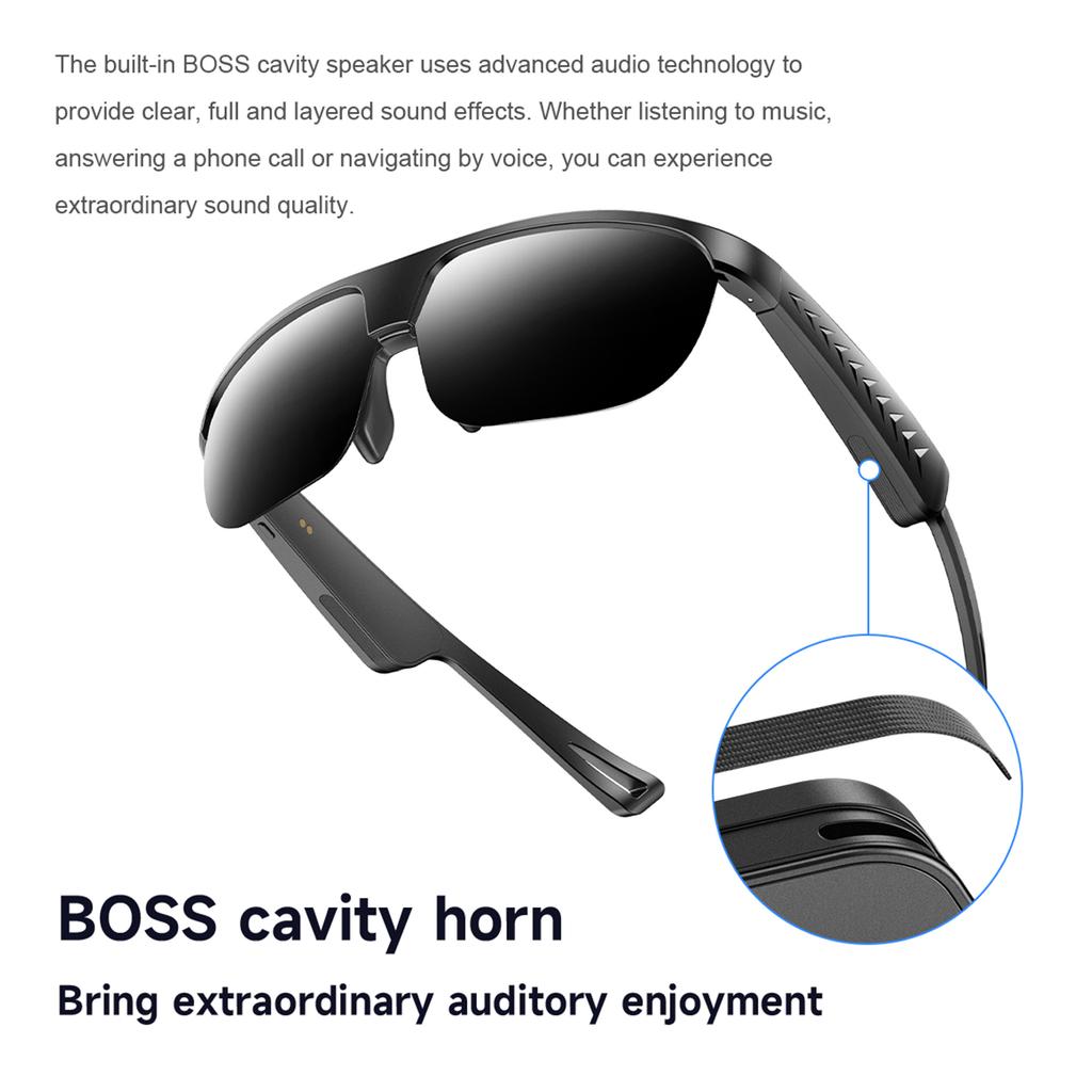 New Smart Glasses Fashion Sport UV Protection Lenses Outdoor Cycling Hiking Driving HD Call Noise Reduction Goggles Lightweight
