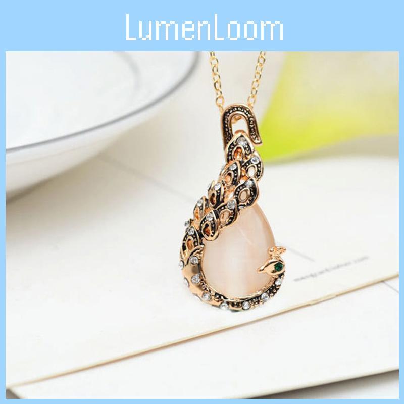 Luxury Peacock Style Women Crystal Jewelry Set Featuring Necklace And Earrings For Elegant Occasions